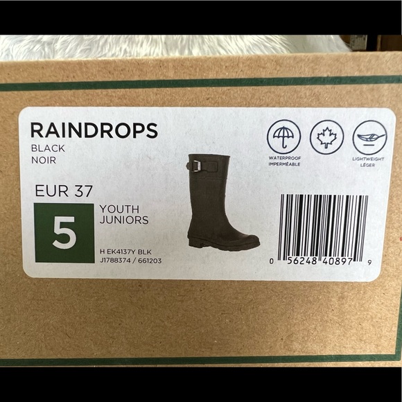 New Kamik Kids Raindrops Rain Boots - Picture 9 of 11